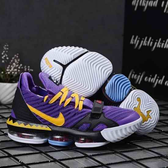 Lebron James XVI Men Shoes Lakers Purple Yellow